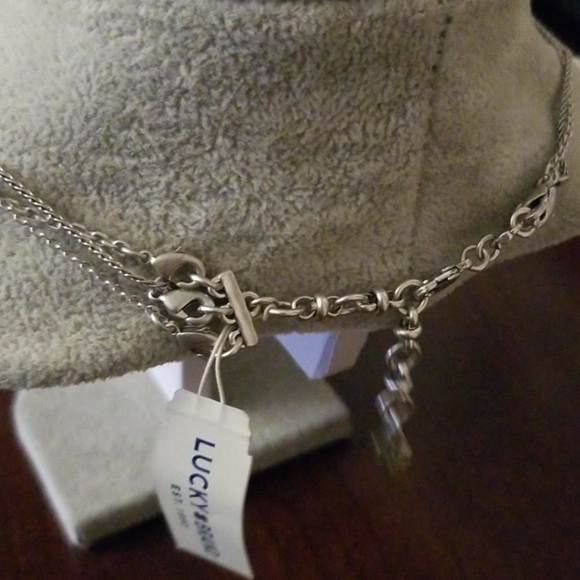 Three strand Lucky Brand silver necklace - Picture 7 of 8